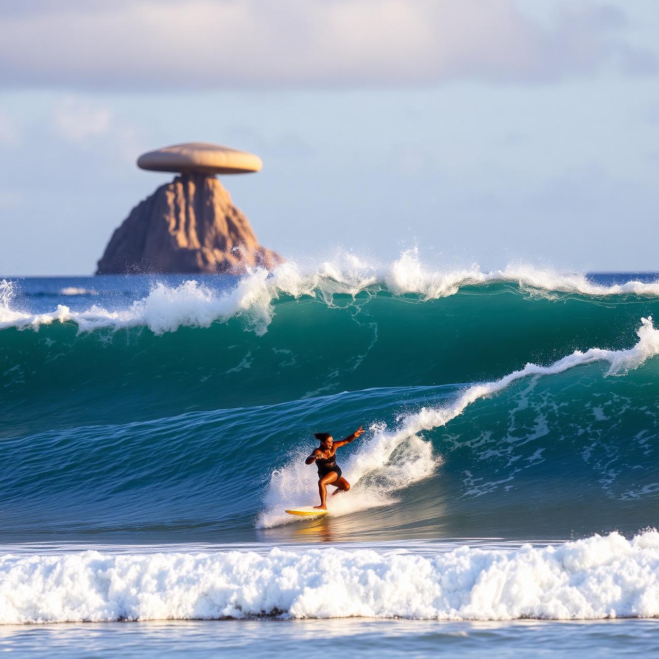 Surfing at Bathsheba (Soup Bowl)